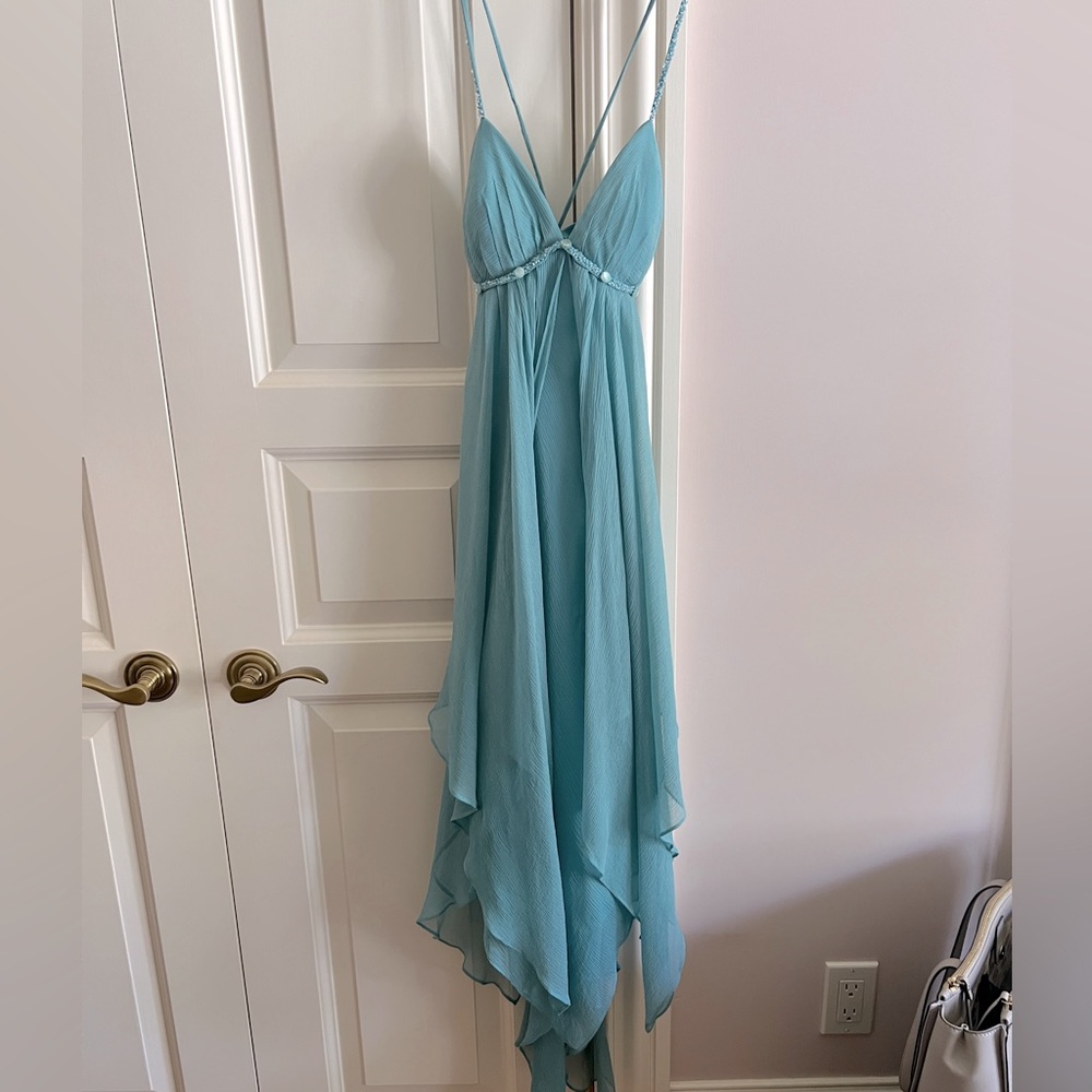 BCBG beaded halter dress prom